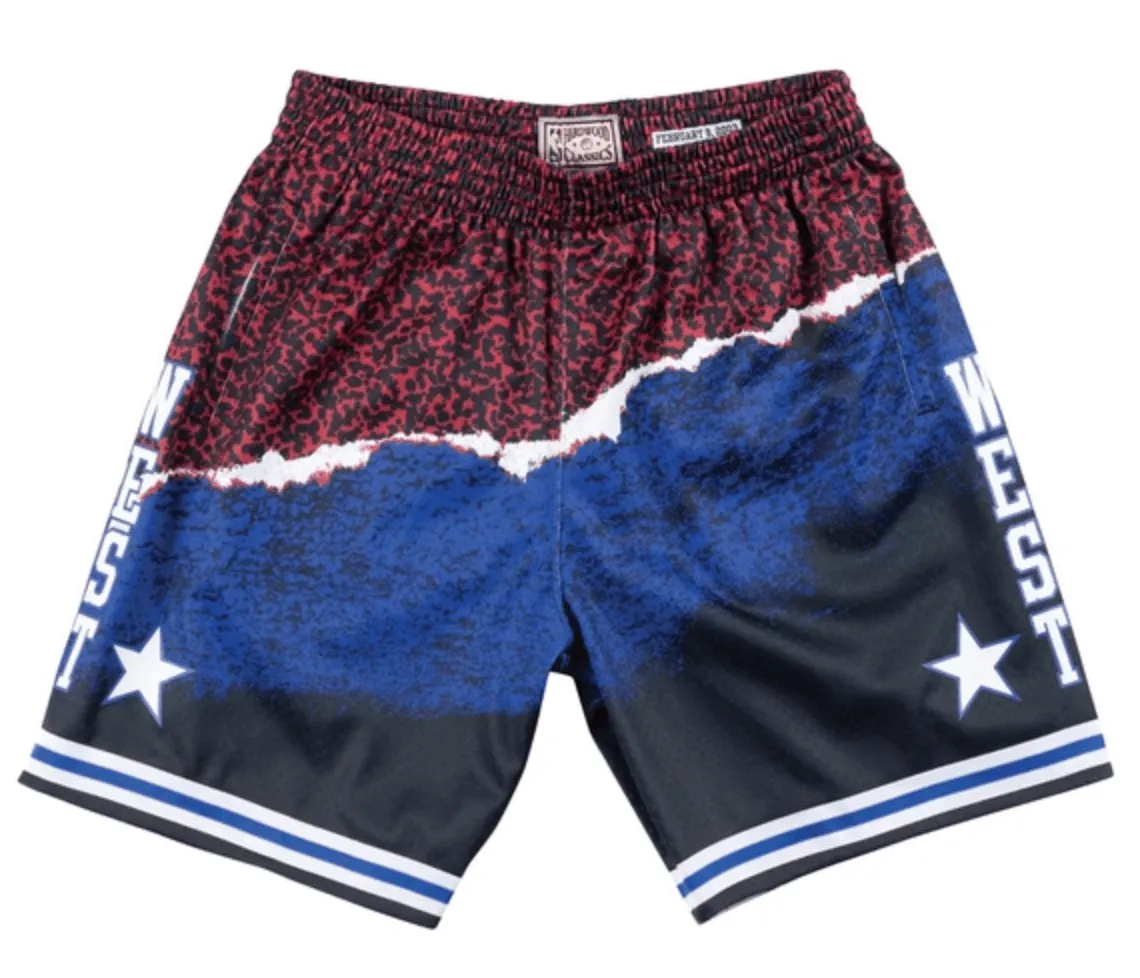 Mitchell & Ness 2003 All Star West Sublimated Swingman Shorts Multi