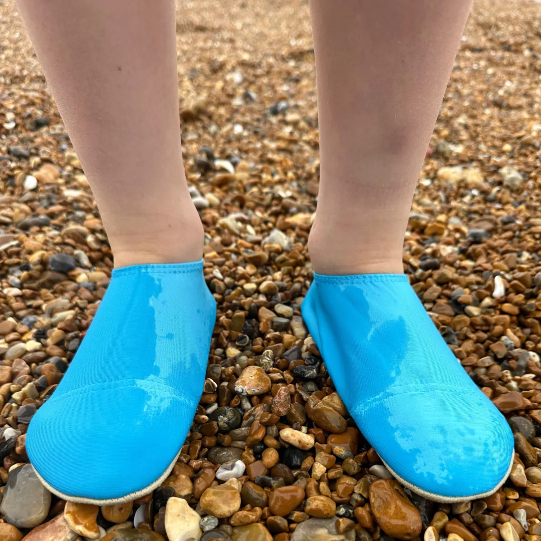 Neon Blue Kids Slipfree Shoes