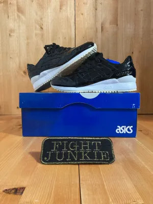 NEW! ASICS TIGER GEL LYTE III 3 Youth Size 6 Patent Leather Shoes Sneakers Black H7H1L