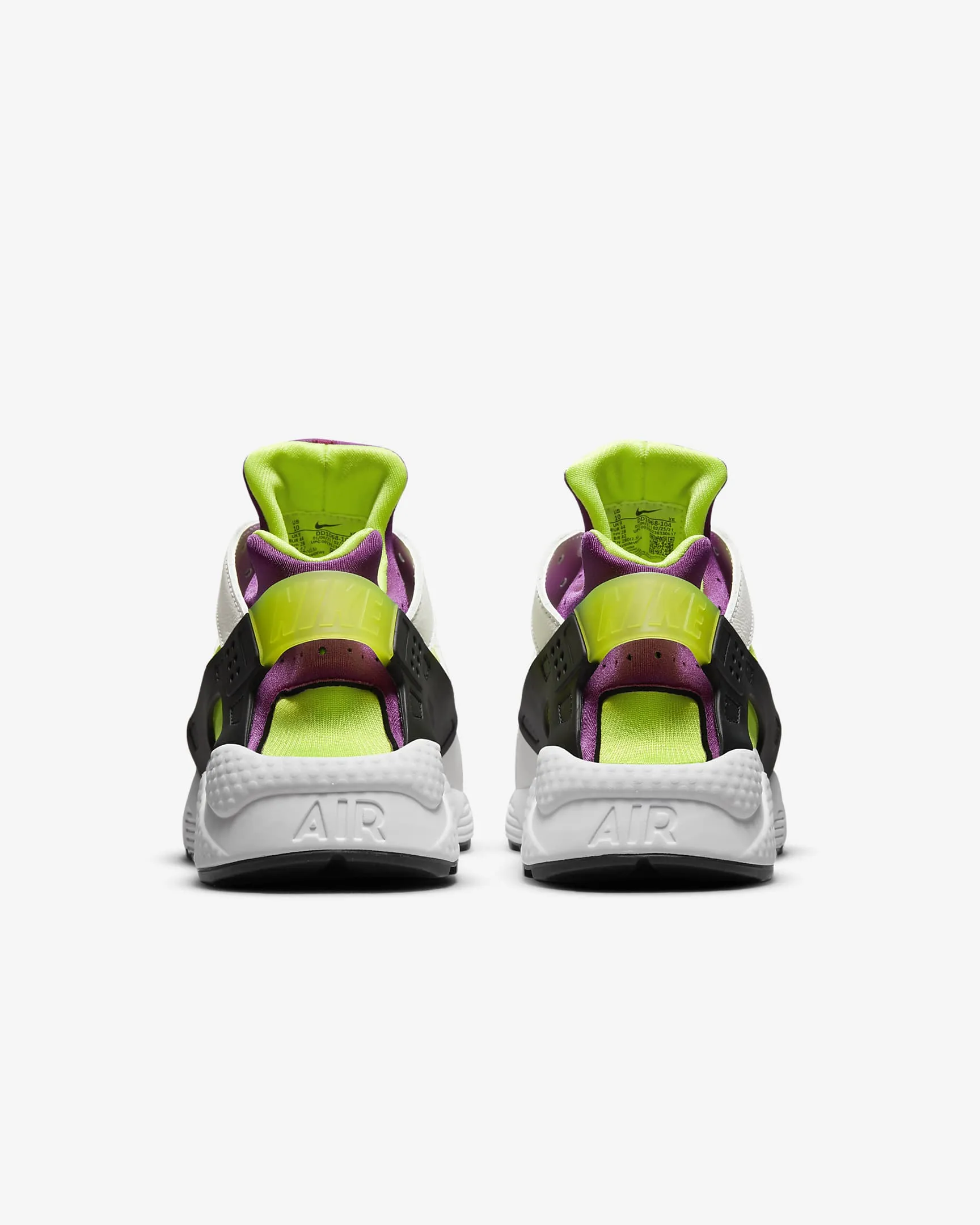 Nike Air Huarache White/Neon Yellow-Magenta