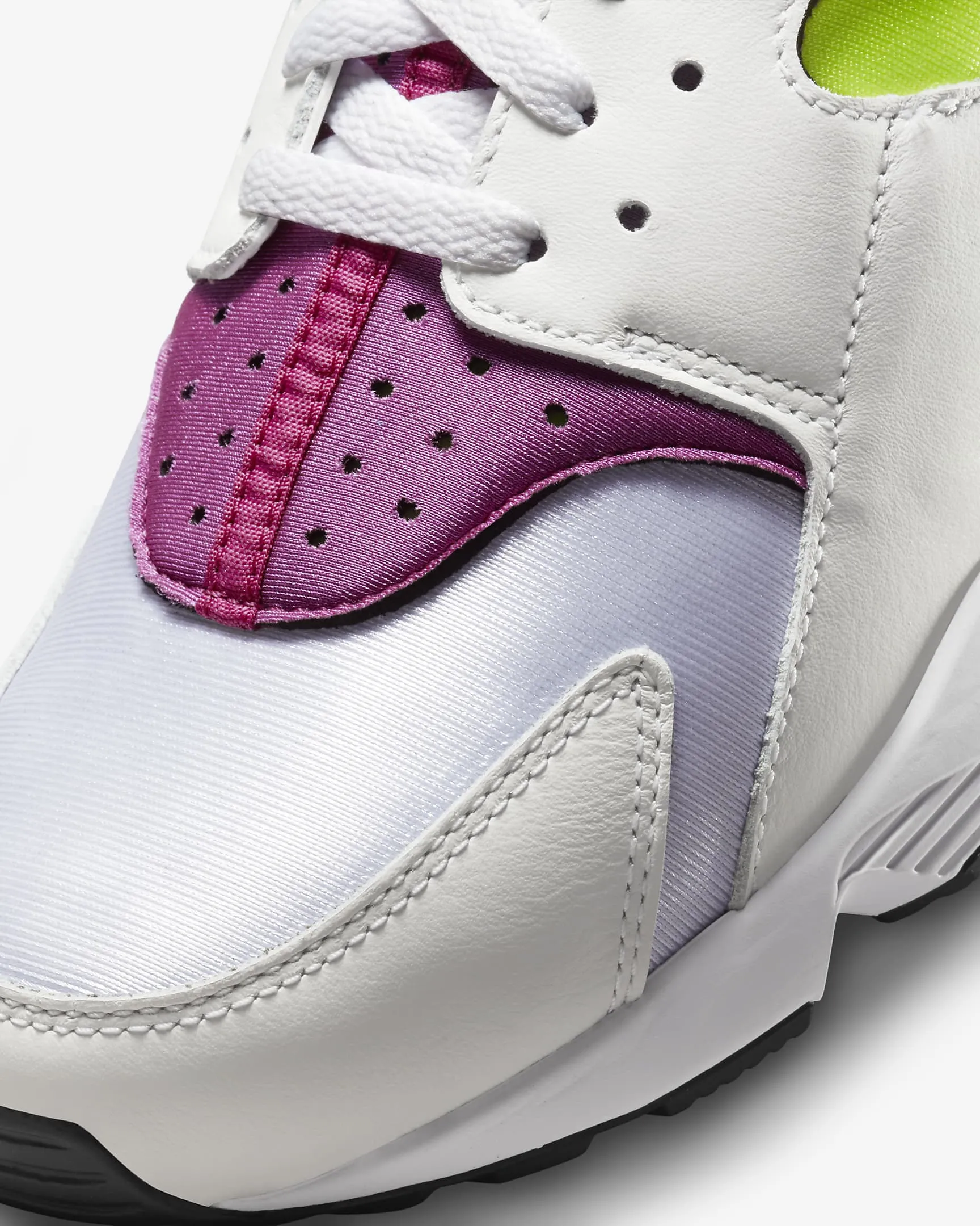 Nike Air Huarache White/Neon Yellow-Magenta