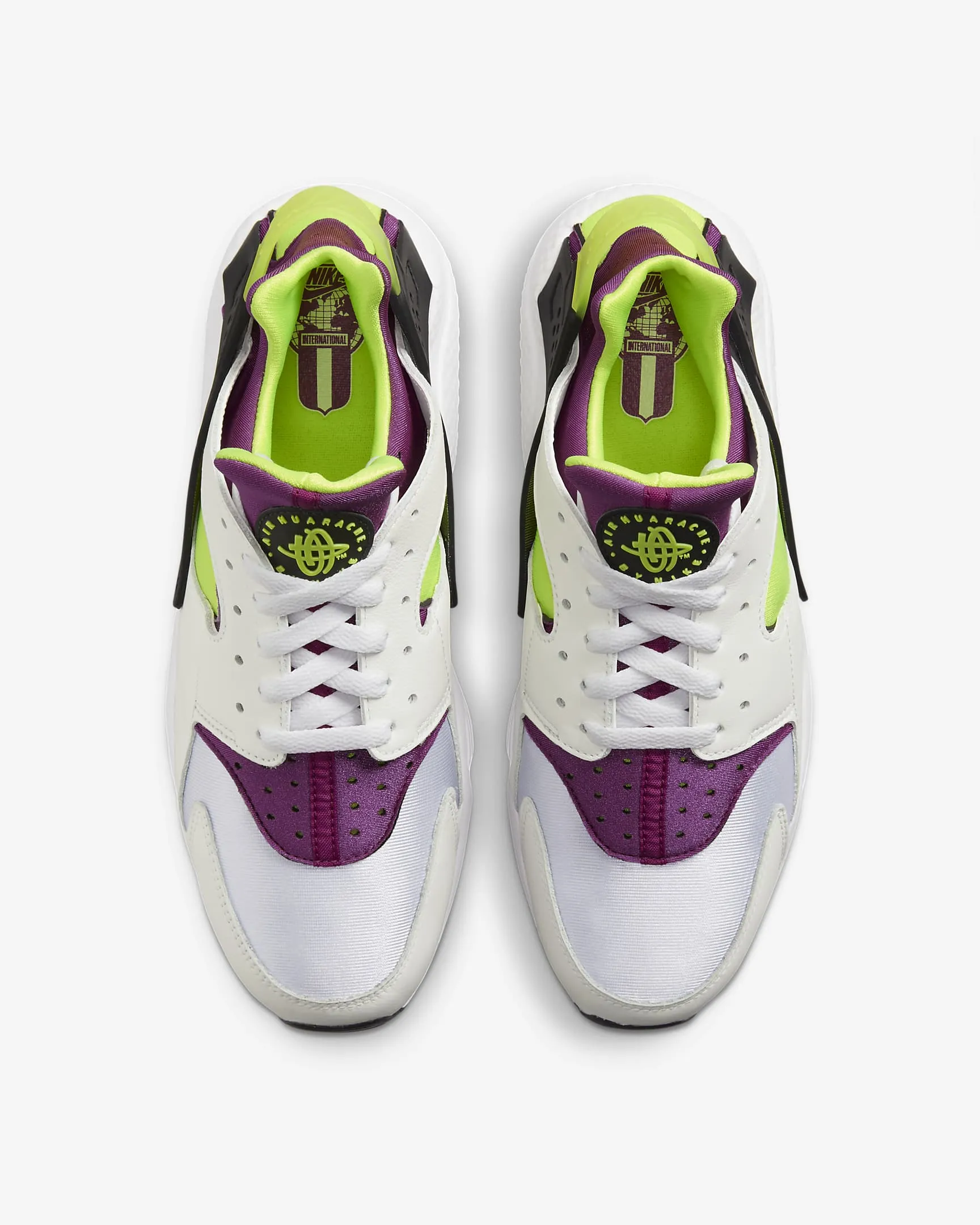 Nike Air Huarache White/Neon Yellow-Magenta