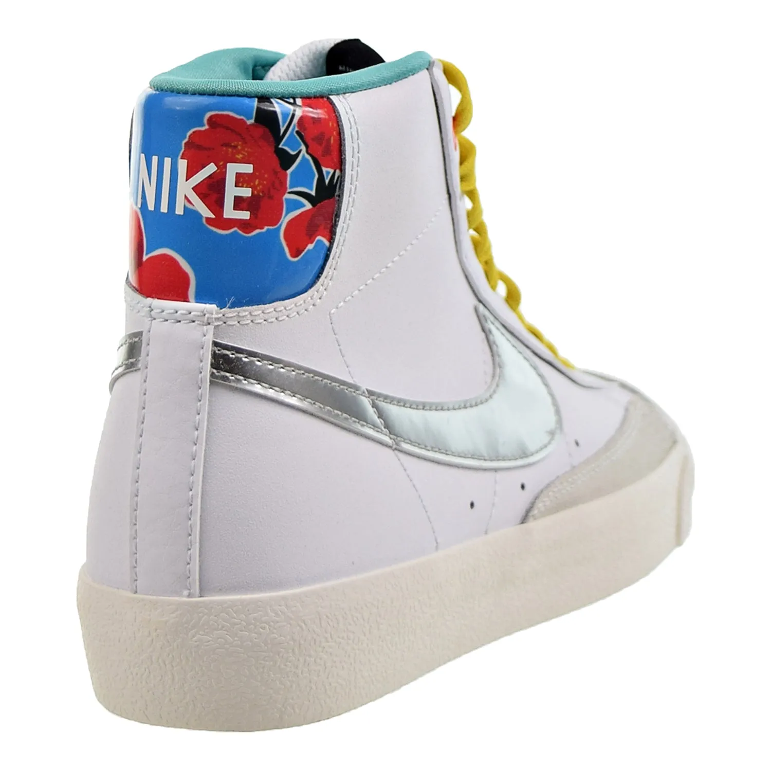 Nike Blazer Mid '77 (GS) Big Kids' Shoes White-Washed Teal-Metallic Silver