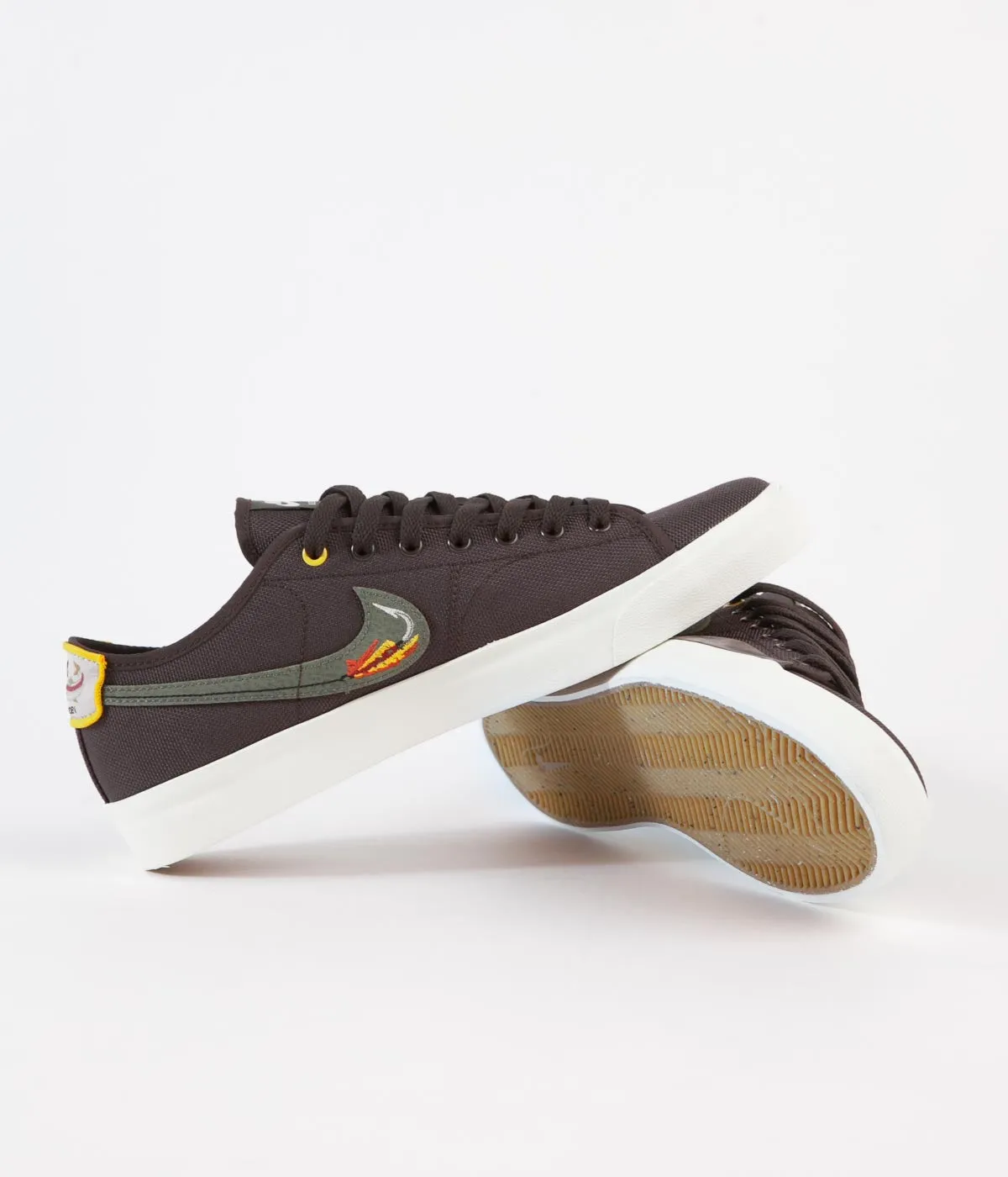 Nike SB Blazer Court DVDL Shoes - Baroque Brown / Medium Olive - Light Bone