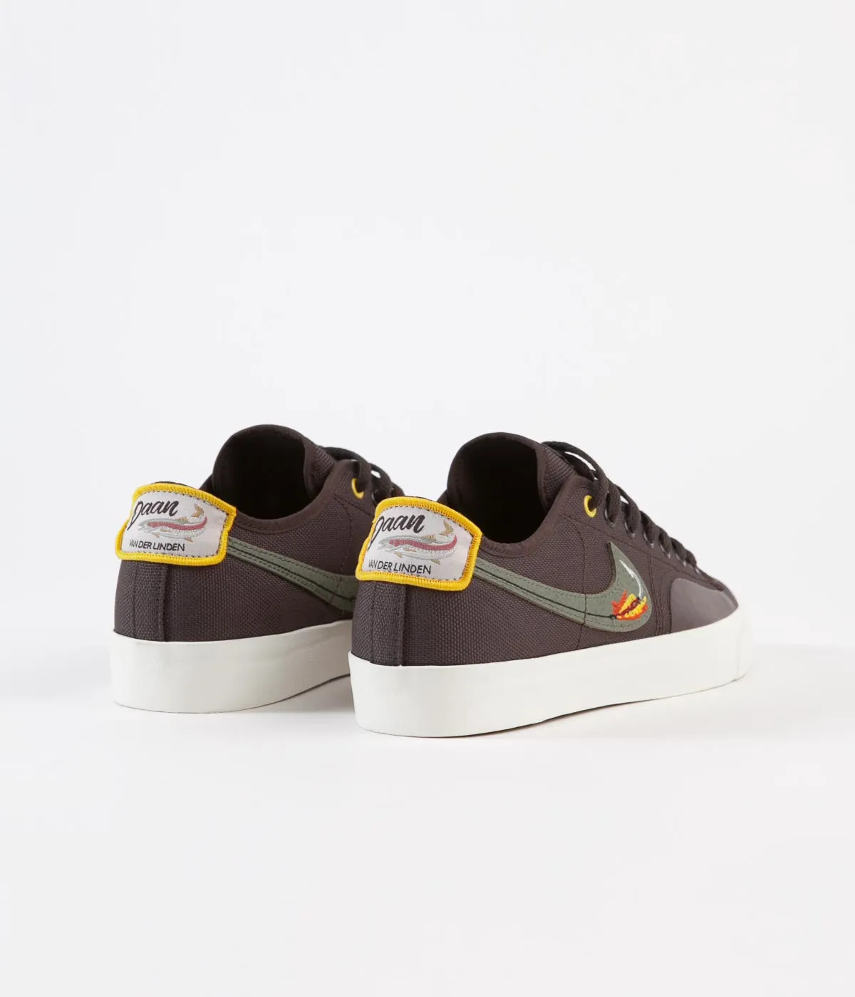 Nike SB Blazer Court DVDL Shoes - Baroque Brown / Medium Olive - Light Bone