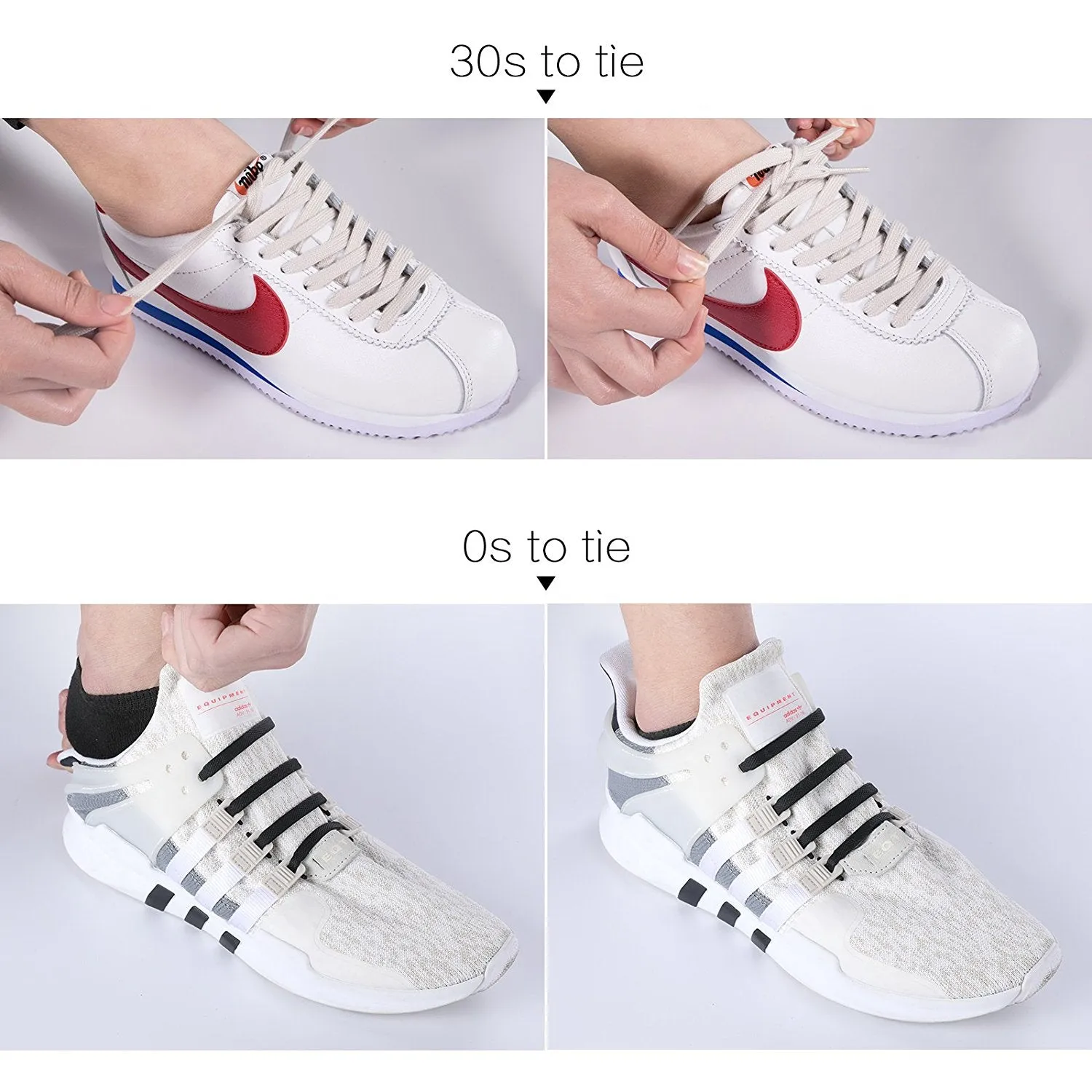 No Tie Shoelaces , Elastic Shoelaces for Sneakers-Sport