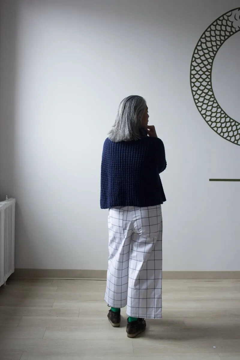 Olive Rose Channing Pants (White Plaid)