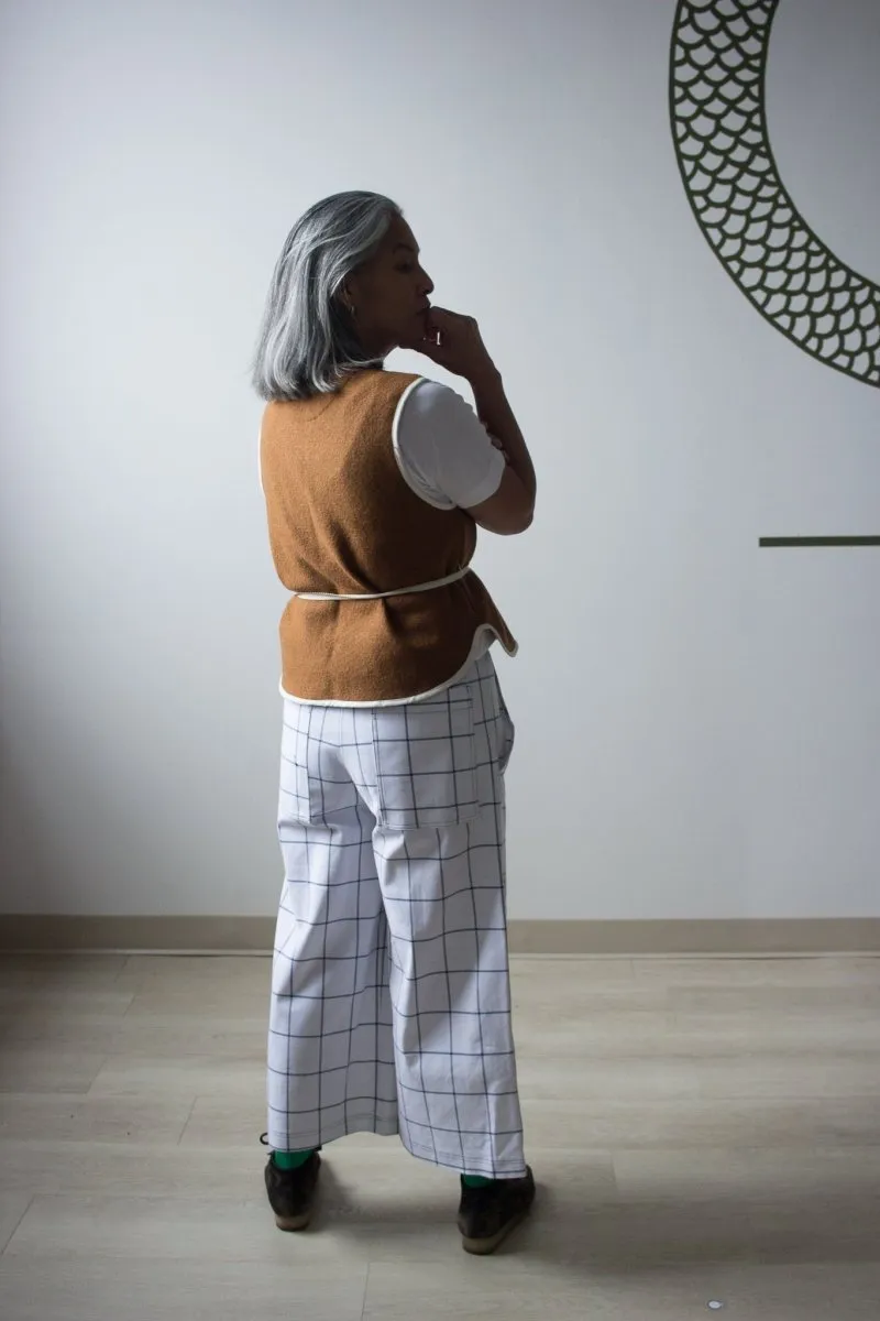 Olive Rose Channing Pants (White Plaid)