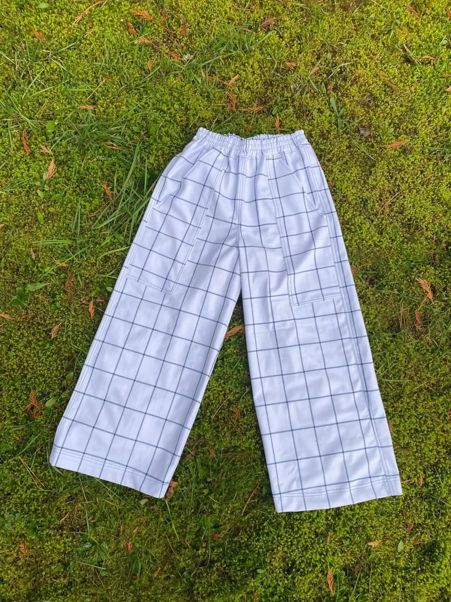 Olive Rose Channing Pants (White Plaid)