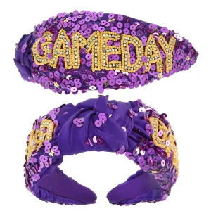 Orwt Gameday Top Knotted Jeweled Beaded Headband