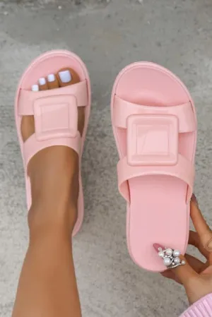 Pink Waterproof Slip On Sandals