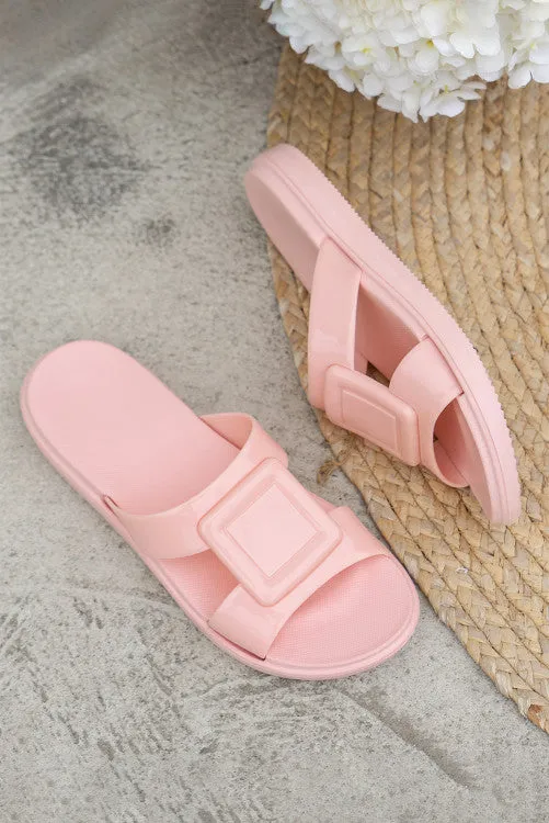 Pink Waterproof Slip On Sandals