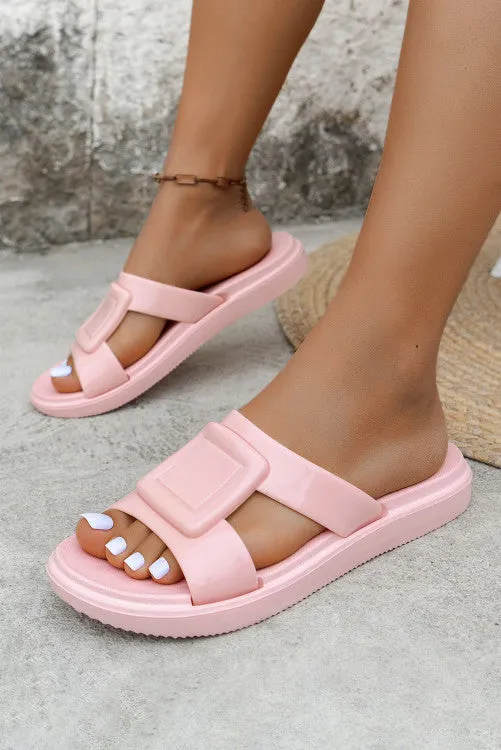 Pink Waterproof Slip On Sandals