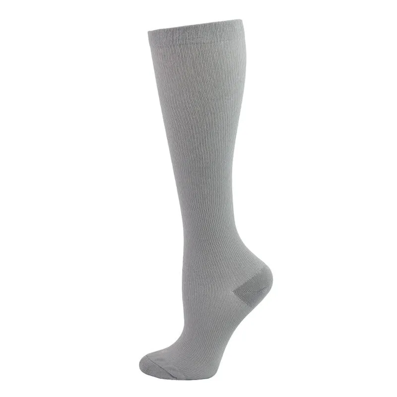 Polka Dot Heart Print Compression Socks(6 Pairs)