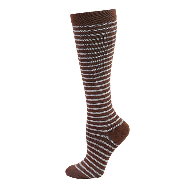 Polka Dot Heart Print Compression Socks(6 Pairs)