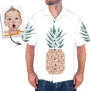 Print Face On Hawaiian Shirt - Pineapple