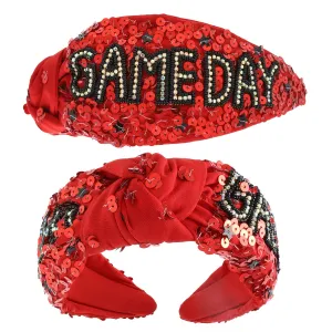 Rdbk Gameday Top Knotted Jeweled Beaded Headband