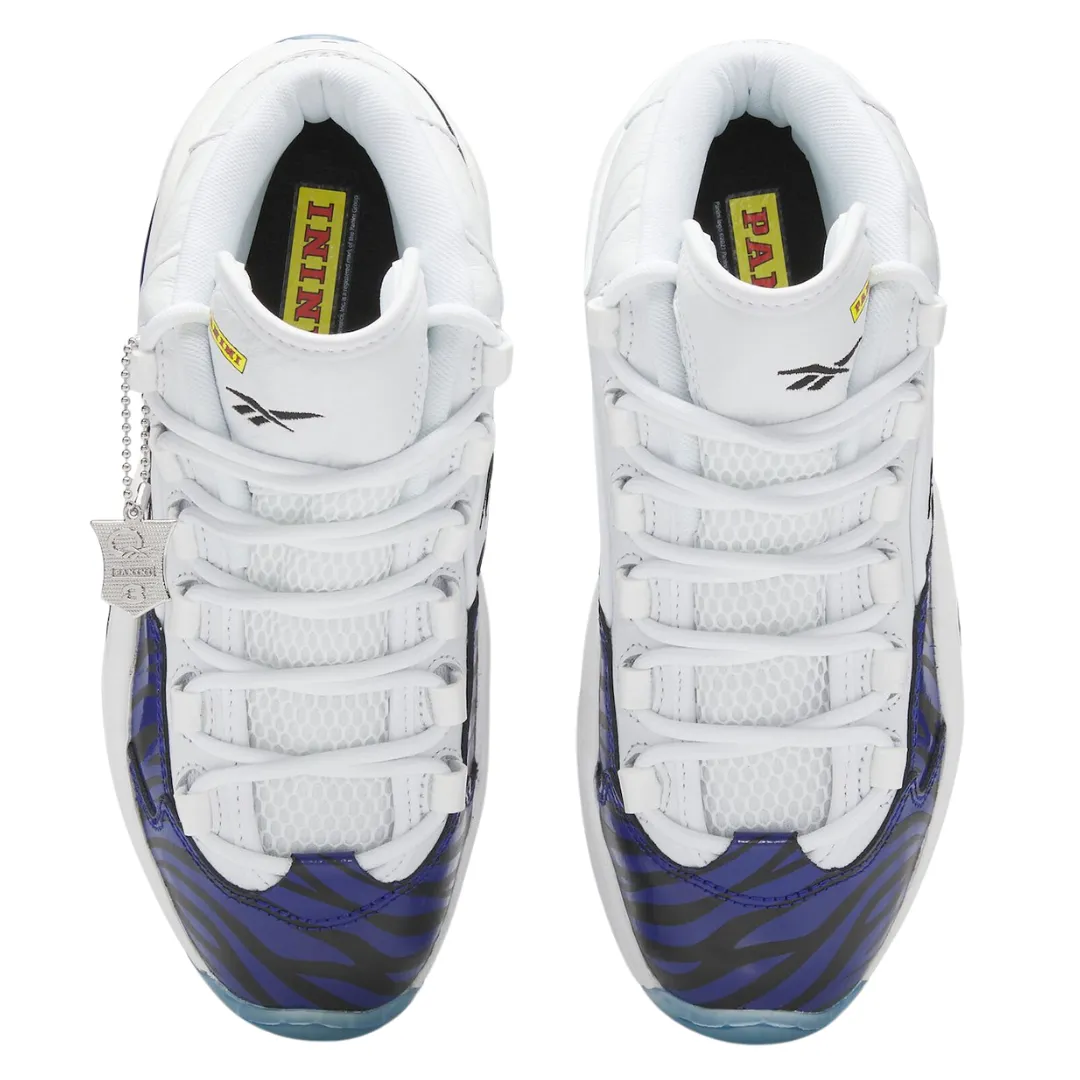 Reebok - Kid's Panini x Question Mid Big Kid 'Tiger Prizm' - Footwear White / Classic Cobalt / Core Black
