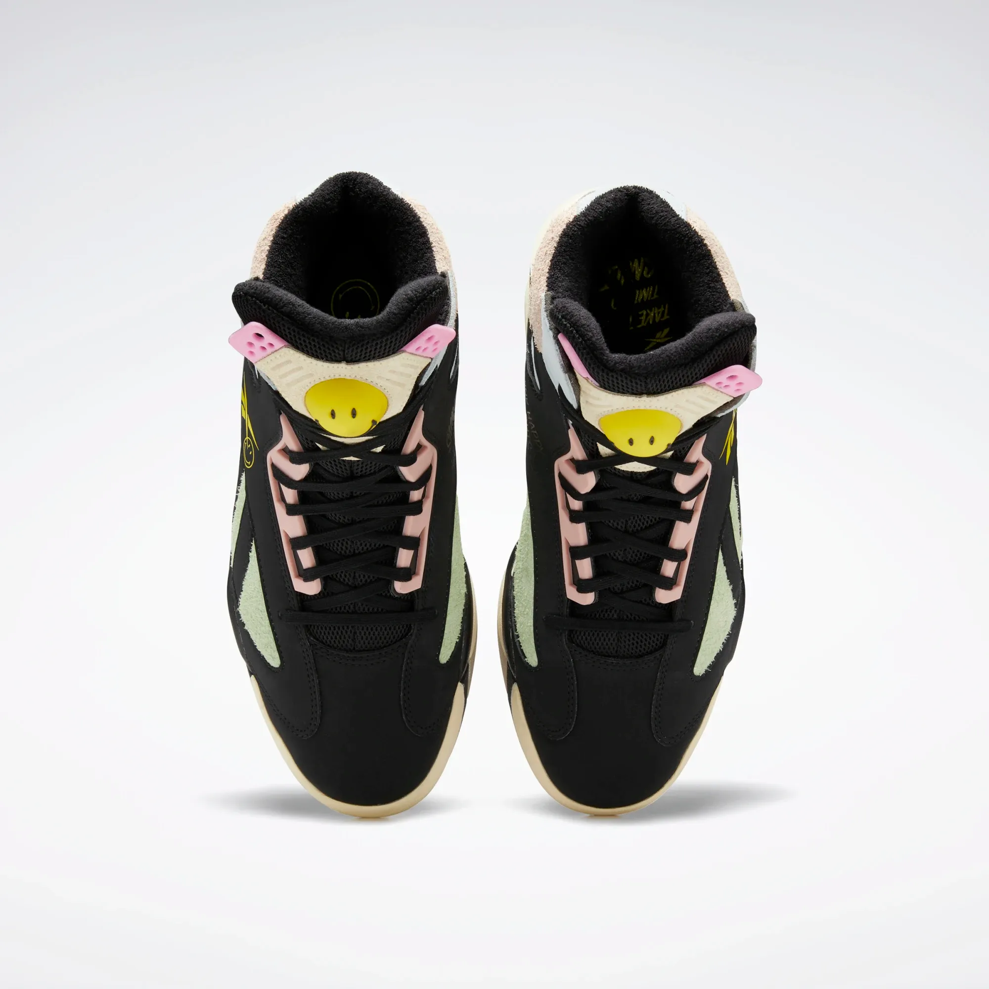 Reebok Men's Smiley Shaq Attaq Shoes - Core Black / Dreamy Blue / Stinger Yellow