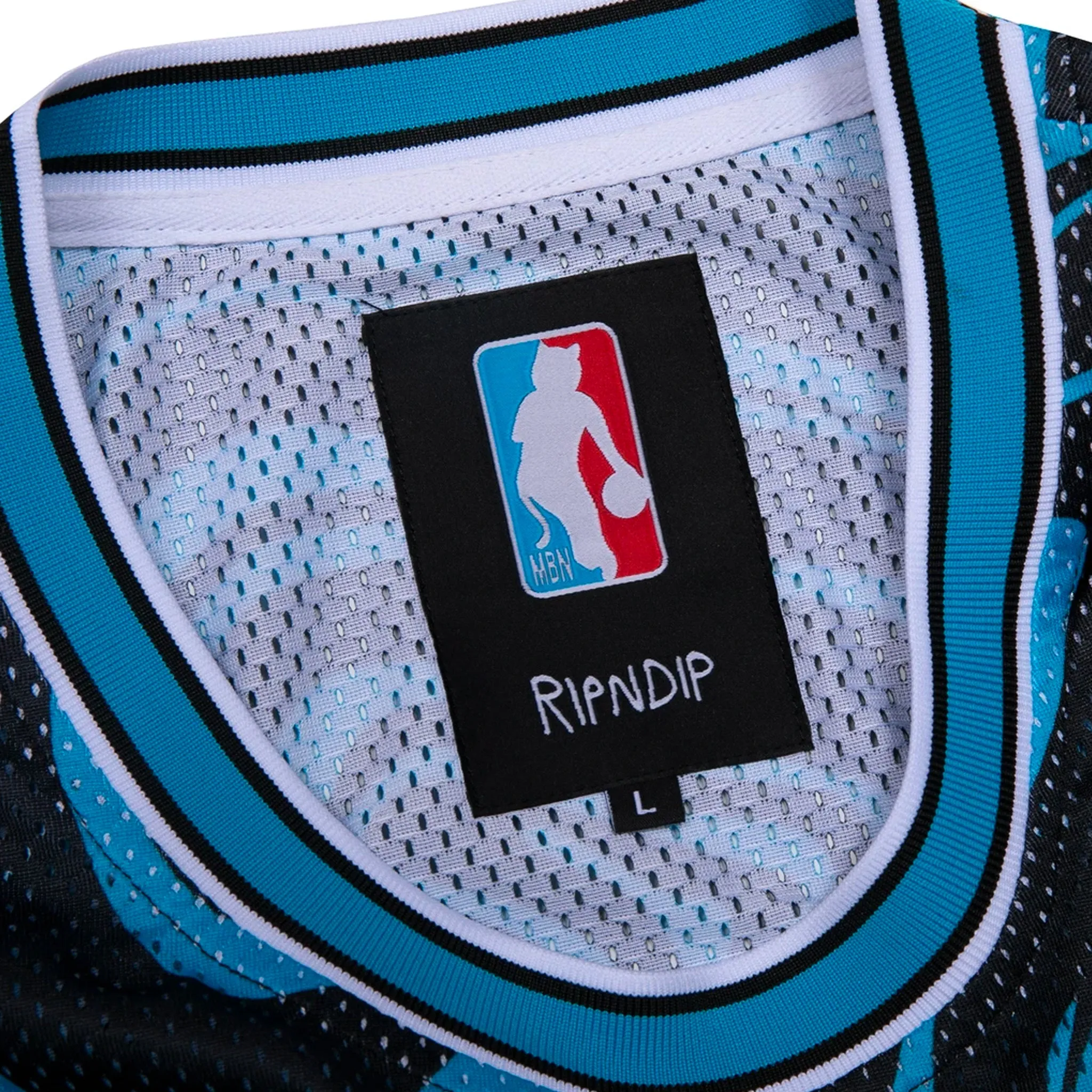 RIPNDIP Psychedelic Basketball Jersey (Black / Blue)