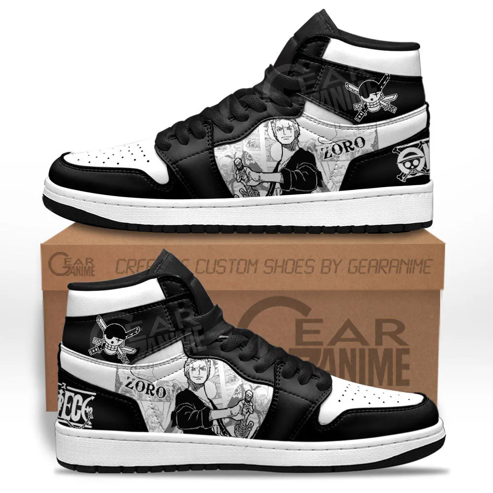 Roronoa Zoro Sneakers Custom OP Shoes Manga Style