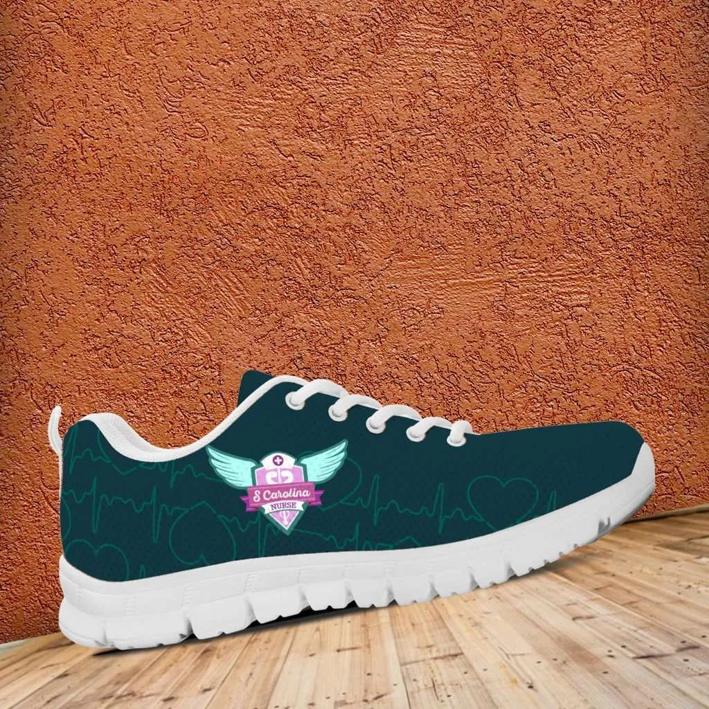 S Carolina Nurse, Nursing Themed Mesh Fabric Running Shoes
