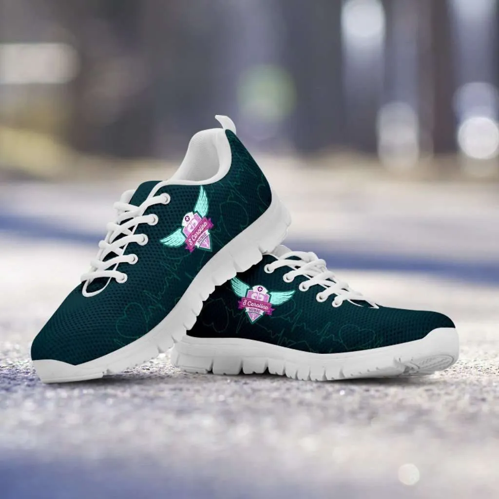 S Carolina Nurse, Nursing Themed Mesh Fabric Running Shoes