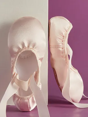 Satin Pointe Ballet Shoes Indoor Soft Sole Exercise Shoes