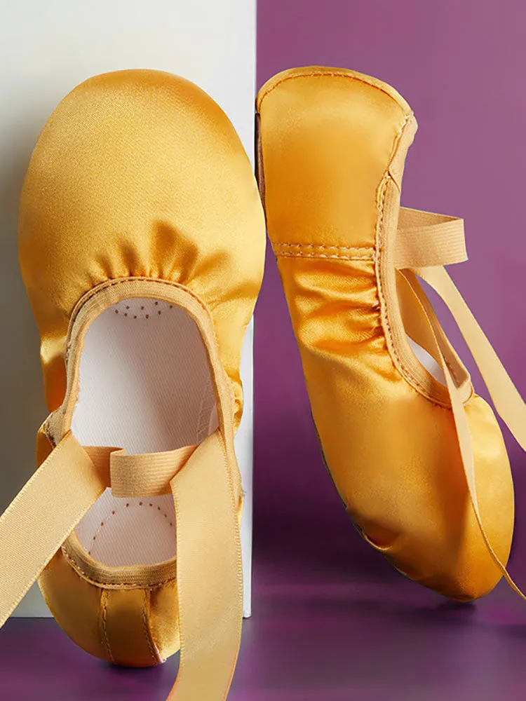 Satin Pointe Ballet Shoes Indoor Soft Sole Exercise Shoes