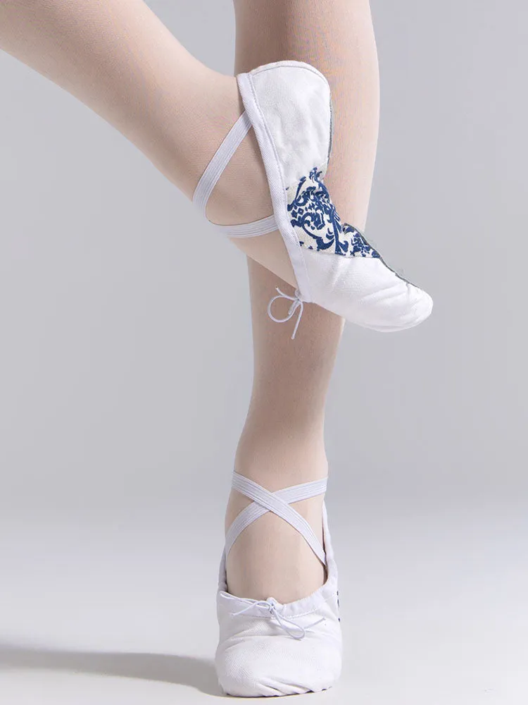 Soft Sole White Exercise Shoes Ballet Special Cat Claw Shoes