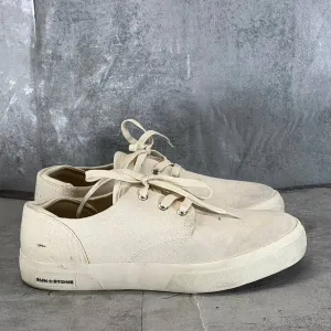 SUN STONE Men's White Kiva Lace-Up Core Sneakers SZ 10.5