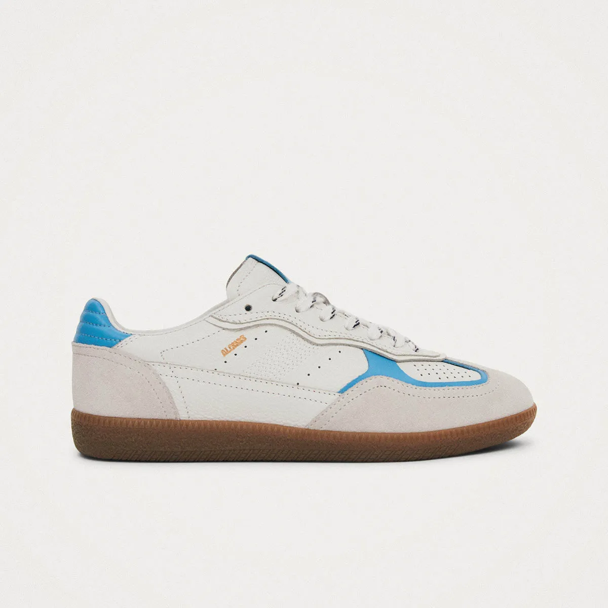 Tb.490 Rife Grain White Cornflower Blue Leather Sneakers