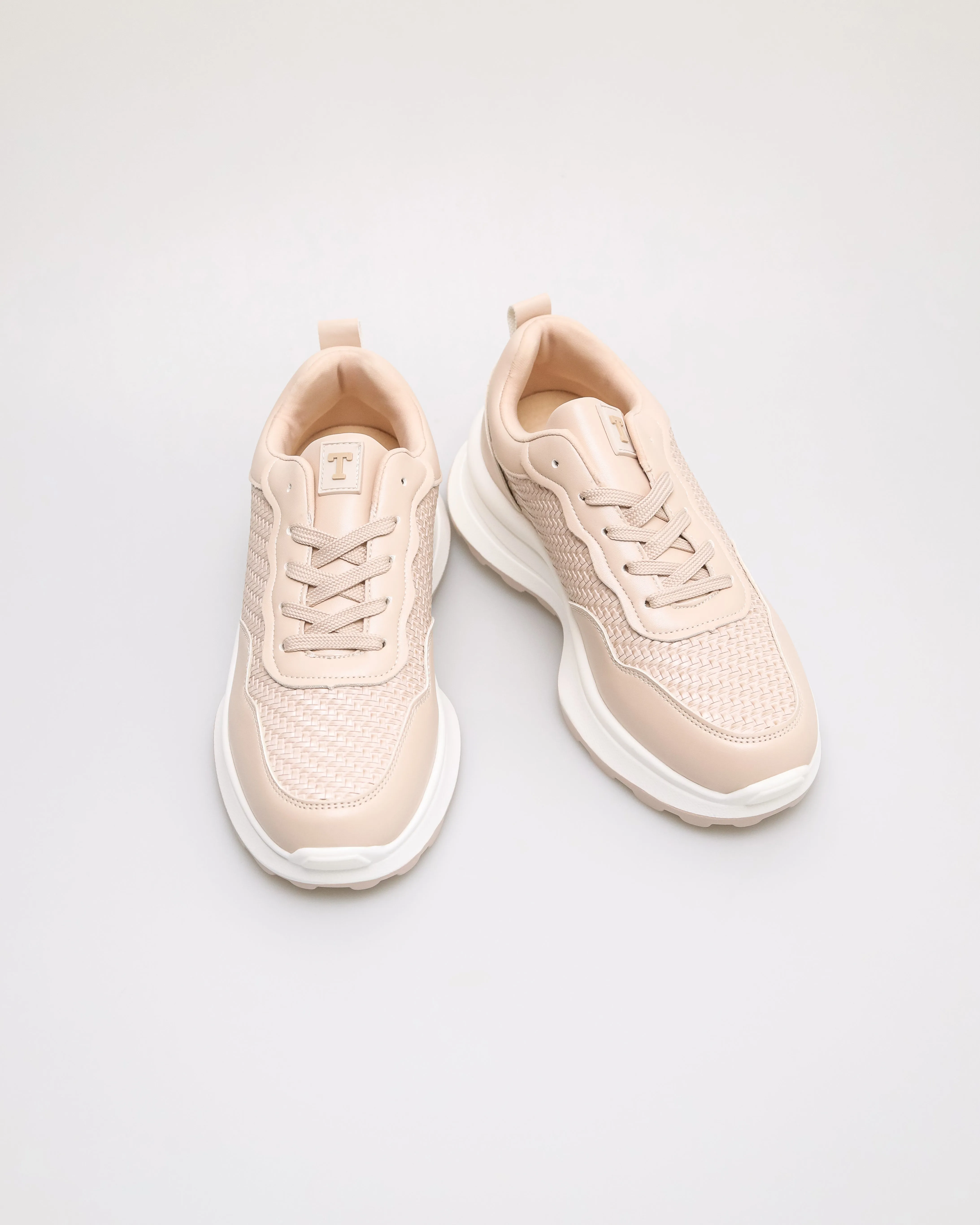 Tomaz YX208 Ladies Woven Lace up Sneakers