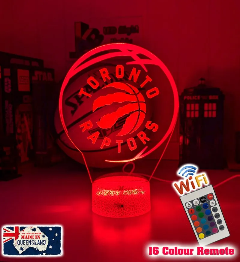 TORONTO RAPTORS BASKETBALL Team 3D LED Night Light