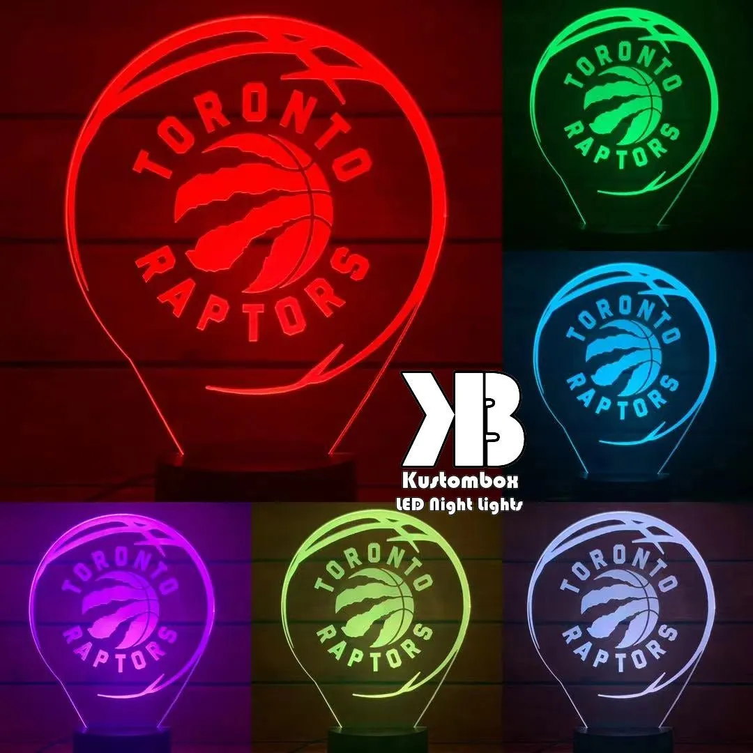 TORONTO RAPTORS BASKETBALL Team 3D LED Night Light