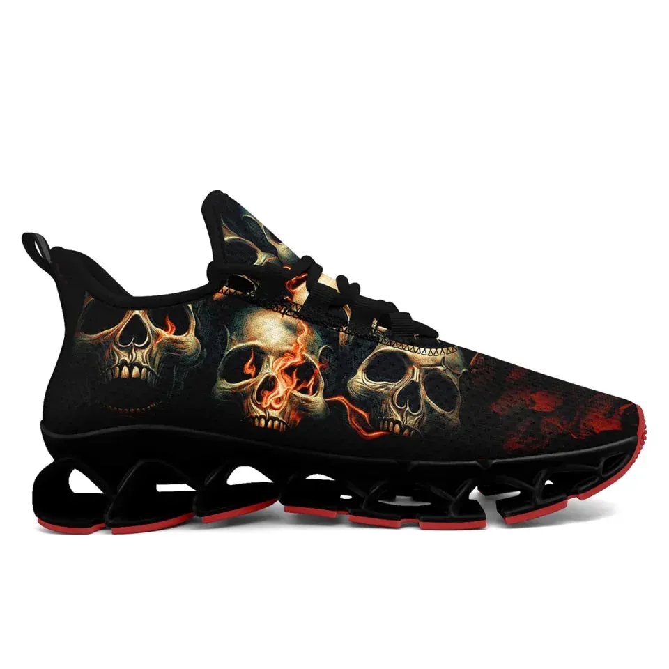 Unique Gift,Personalized Gothic Cloud Sneakers, Custom Skull Comfortable Shoes, Breathable Shoes for Men and Women