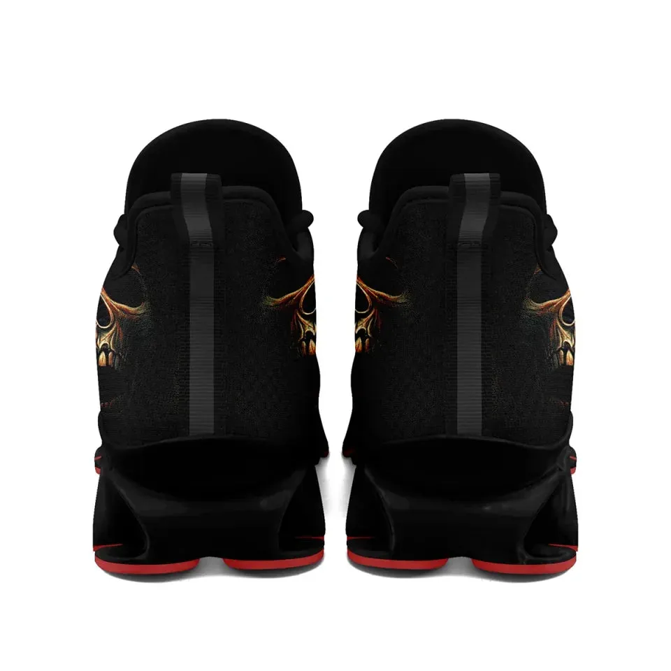 Unique Gift,Personalized Gothic Cloud Sneakers, Custom Skull Comfortable Shoes, Breathable Shoes for Men and Women