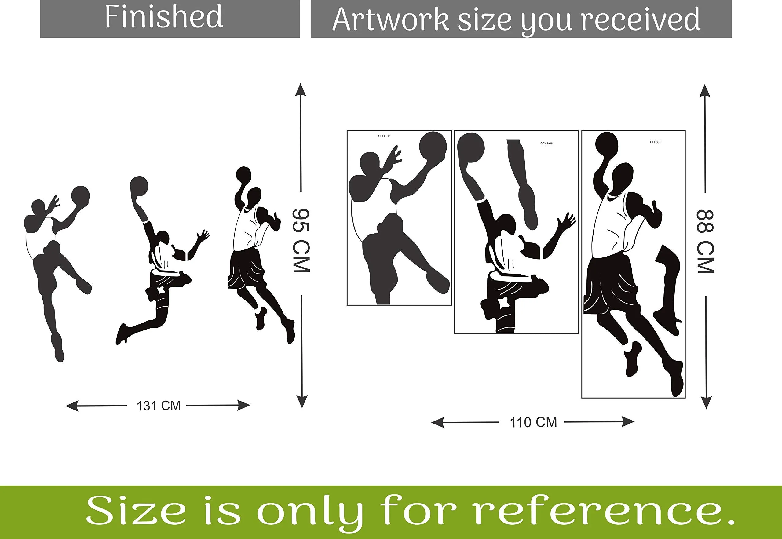 Wall Sticker - Sticker Hub Design Basketball Team Decorative Stickers - Decorative Home - Sticker (95Cm X 131Cm) GCHS016