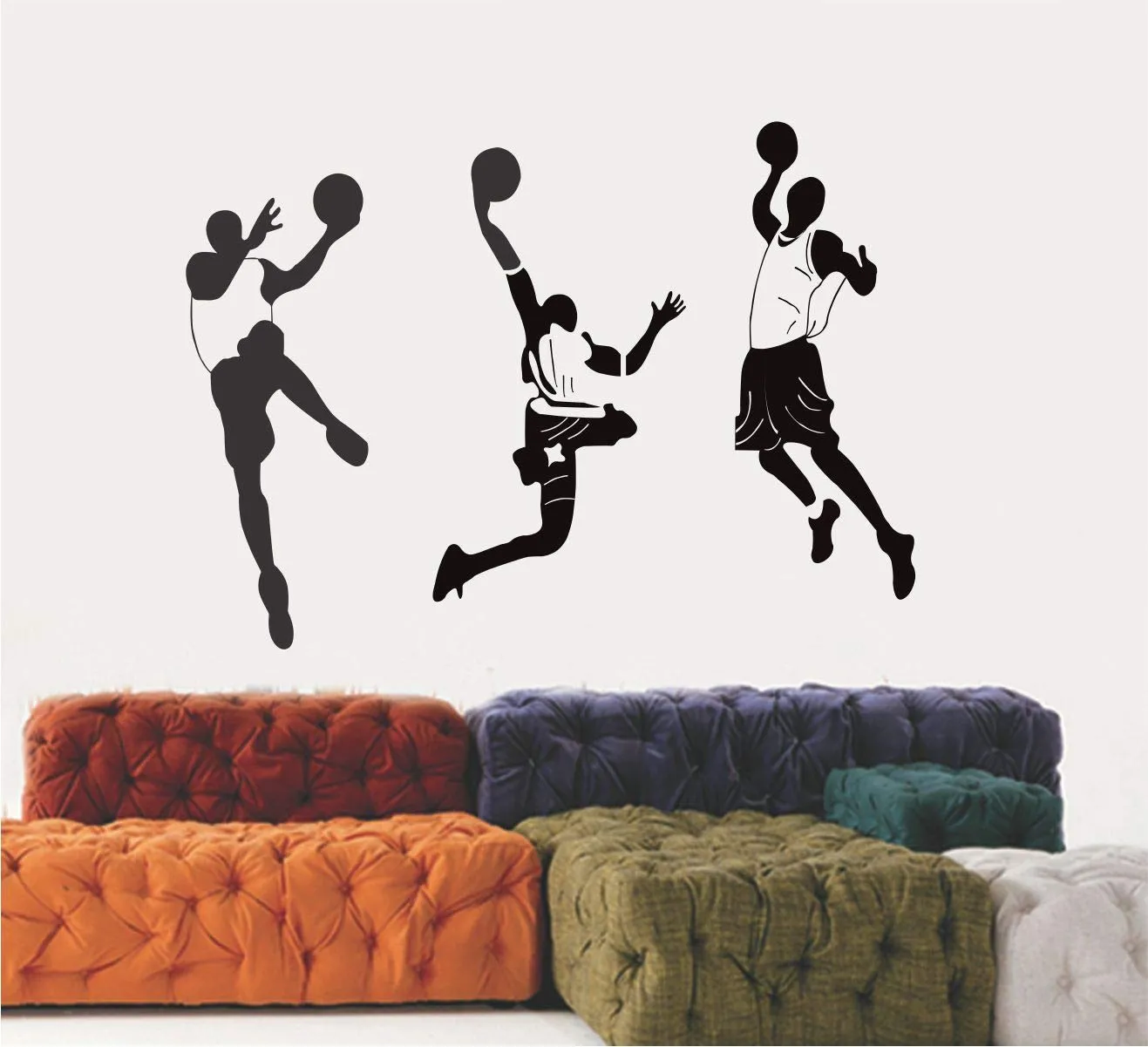 Wall Sticker - Sticker Hub Design Basketball Team Decorative Stickers - Decorative Home - Sticker (95Cm X 131Cm) GCHS016