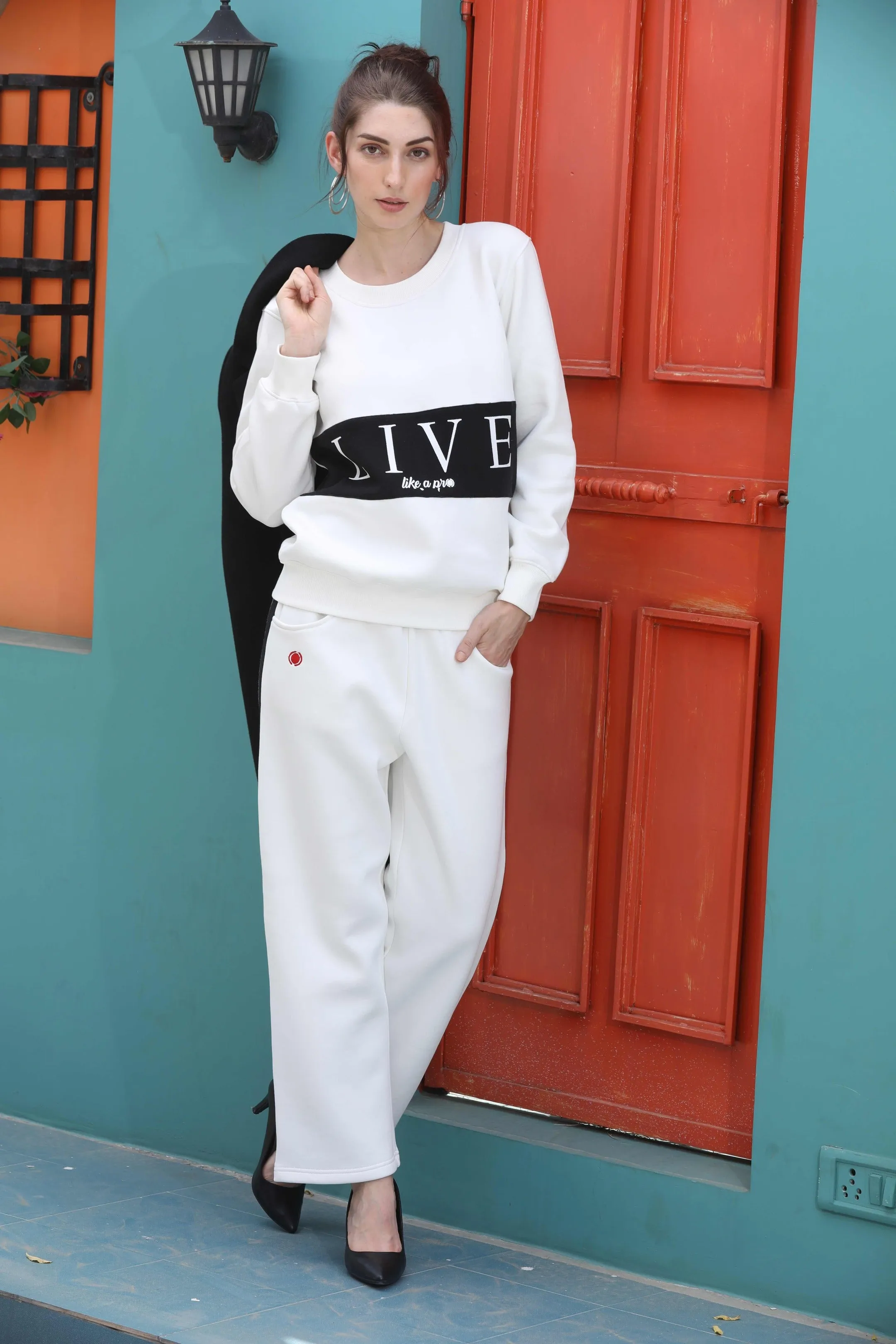White Fleece Winter Co-ord: Live Like a Pro