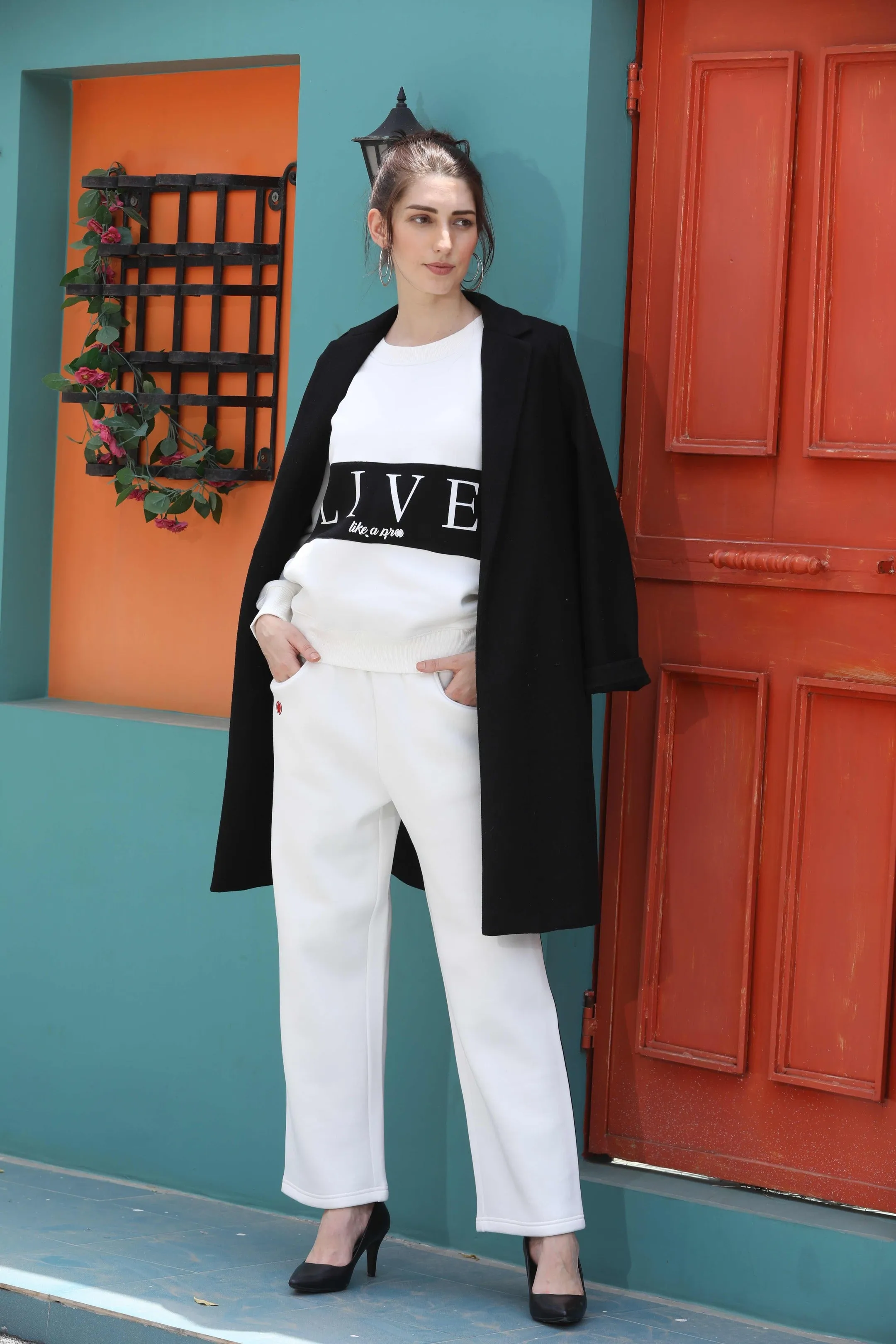 White Fleece Winter Co-ord: Live Like a Pro