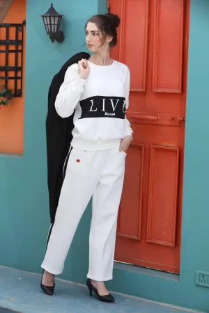 White Fleece Winter Co-ord: Live Like a Pro
