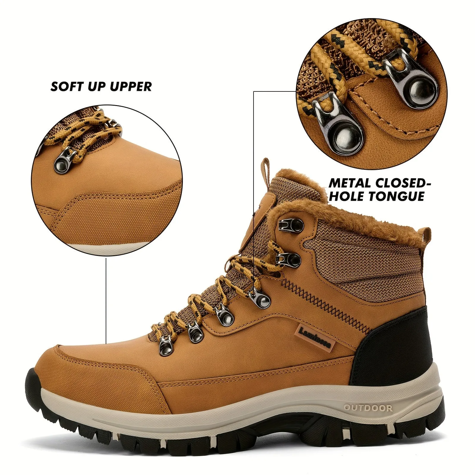 Winter Explorer's Dream - Insulated, Waterproof, Non-Slip Men's Hiking Snow Boots - Ideal for Outdoor Camping, Trekking & Winter Sports - Premium Quality, Breathable & Durable Shoes for Cold Weather Adventures